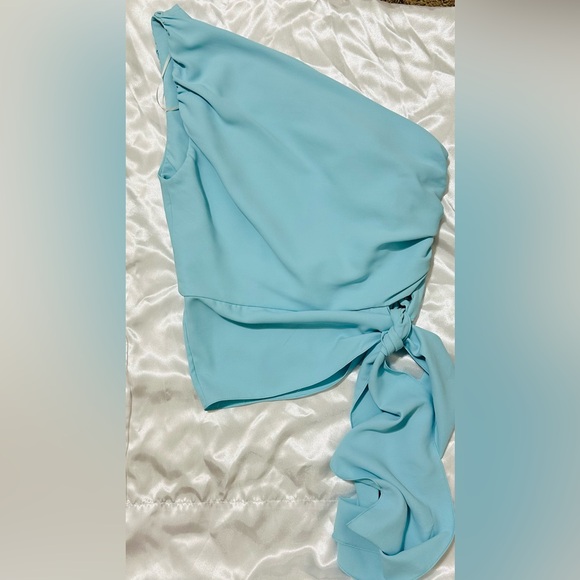 Amanda Uprichard Sleeveless Bexley Top in Ice Blue - Picture 3 of 6